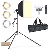 LINCO 16"x16" Softbox Lighting Kit with 85W LED Bulb &amp; Adjustable Tripod | Professional photography lighting kit, ideal for photo light studio, video recording &amp; live streaming