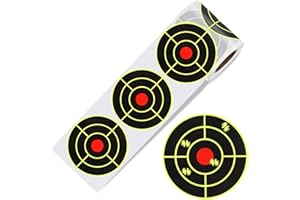 HOOHNNAA 3" Splatter Targets, 1 Roll 100/200Pcs Target Stickers for Shooting Range, Self Adhesive Paper Targets for Shooting Range, Reactive Paper Target for Archery Bow Shooting Practice