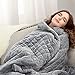 BUZIO Removable Duvet Cover for Weighted Blanket Inner Layer Keep Clean Just Cover, Easy Care, 60 x 80 Inches