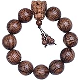 Zen Dear Unisex Natural Tigerwood Mala Beads Buddhist Prayer Bracelet Link Wrist Necklace Chain Beads