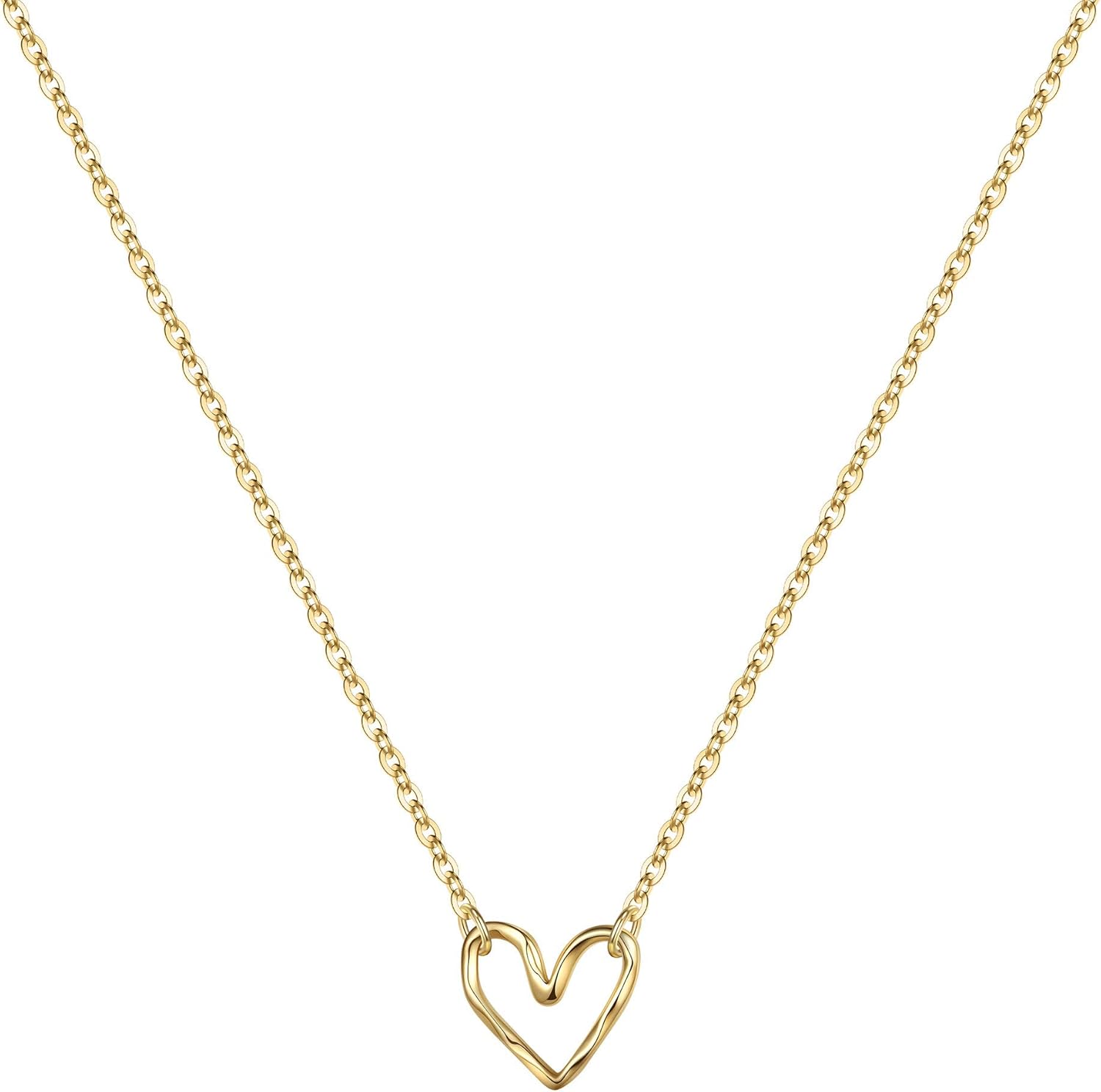 Gold Link Choker Necklaces for Women - 14K Gold Coin Chain Set Link Chain Necklace Set Link Chain Thick Layering Chain Necklace for Women: Clothing