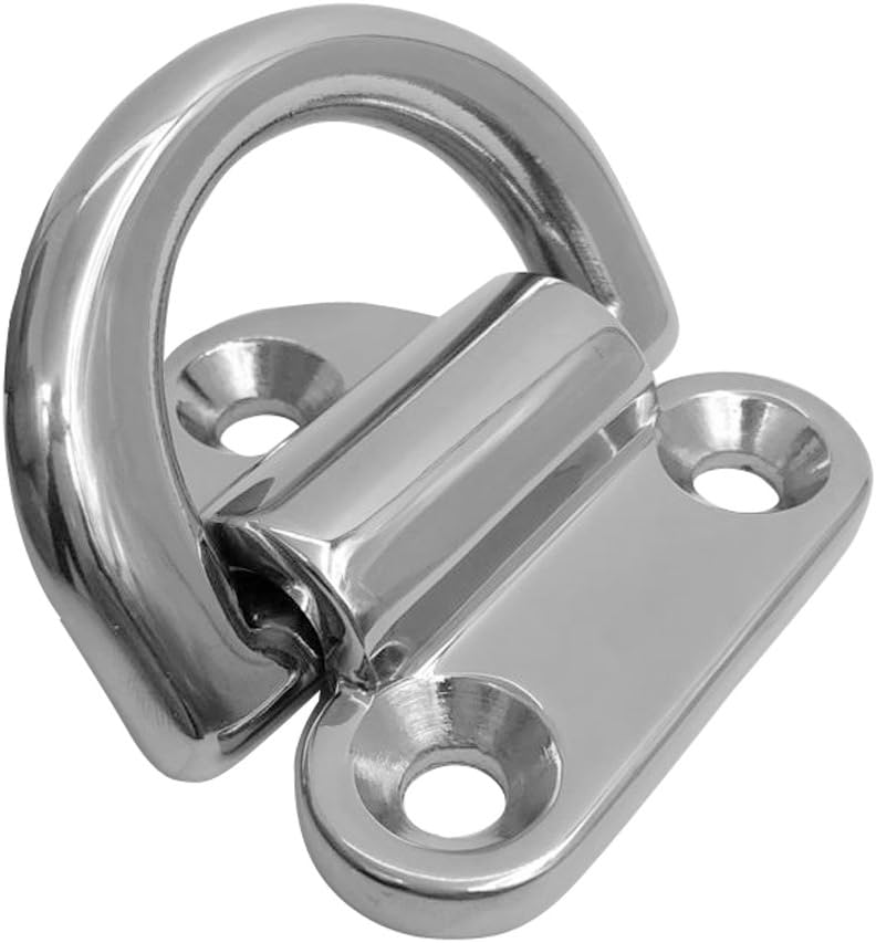 Homyl 6mm Folding Deck Pad Eyes/Lashing D Ring Tie Down
