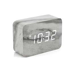 OCT17 Marble Pattern Alarm Clock, Fashion