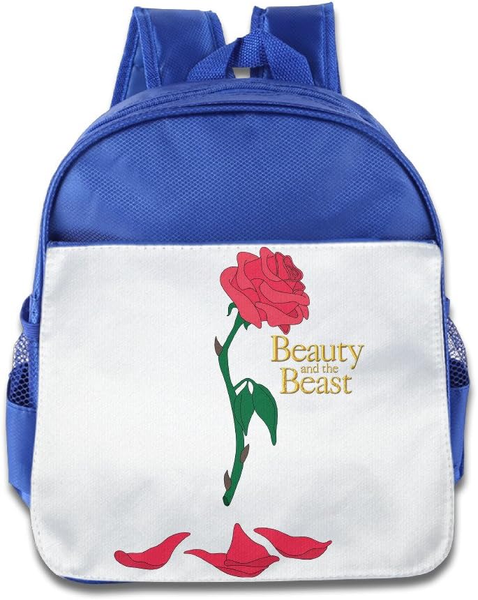 XJBD Custom Superb Beauty And The Beast Teenager Schoolbag For 1-6 Years Old RoyalBlue