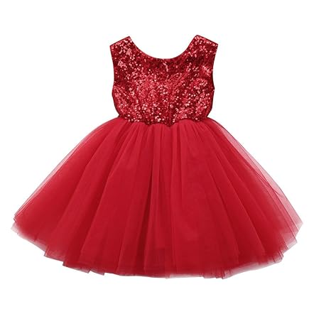 Kinderkleid Honestyi Kleinkind Kinder Baby Mädchen Herz Pailletten Party Prinzessin Tutu Tüll Kleid Outfits (pink Rot Schwarz