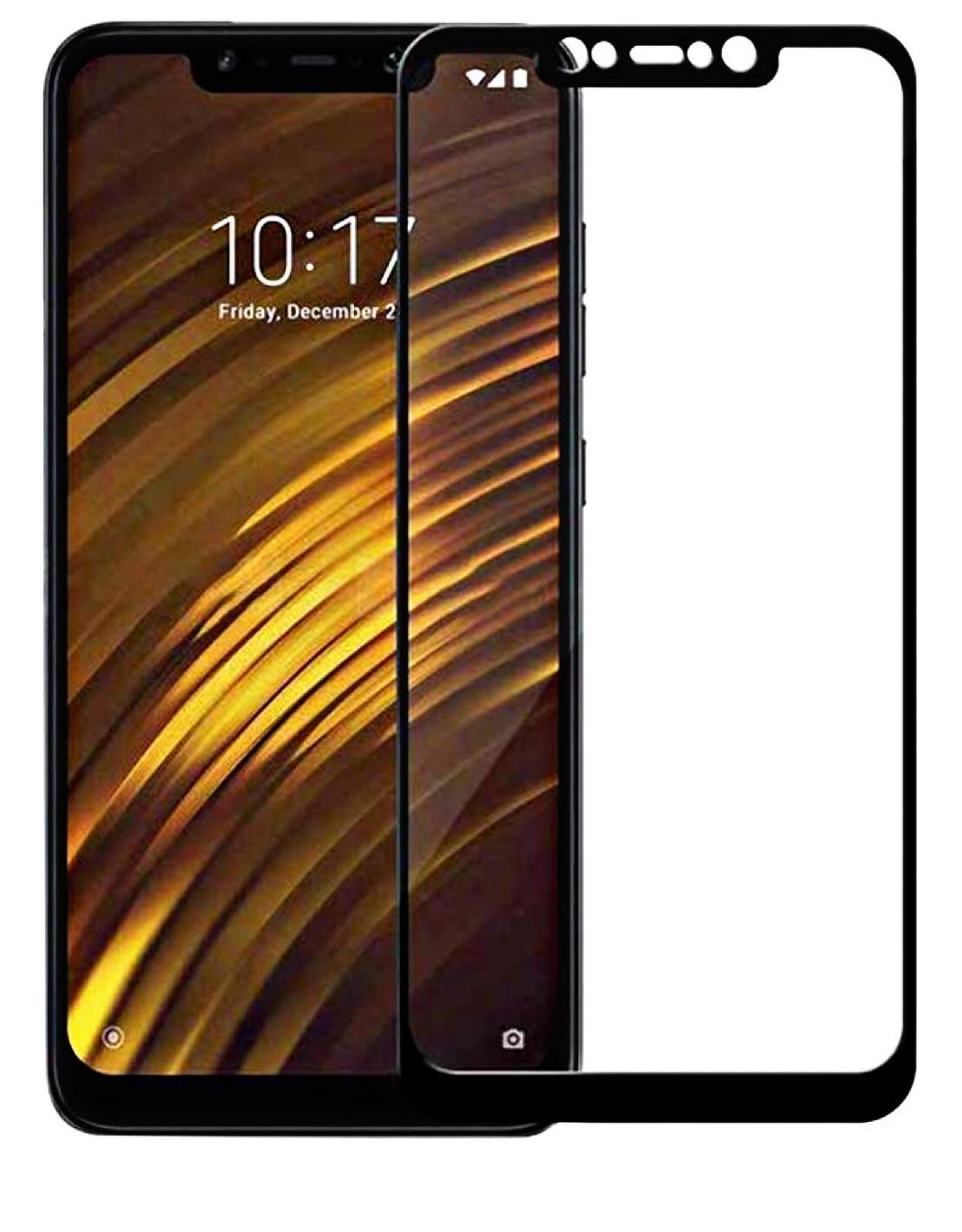 Tempered Glass for Poco F1 (Black) Edge to Edge Full...