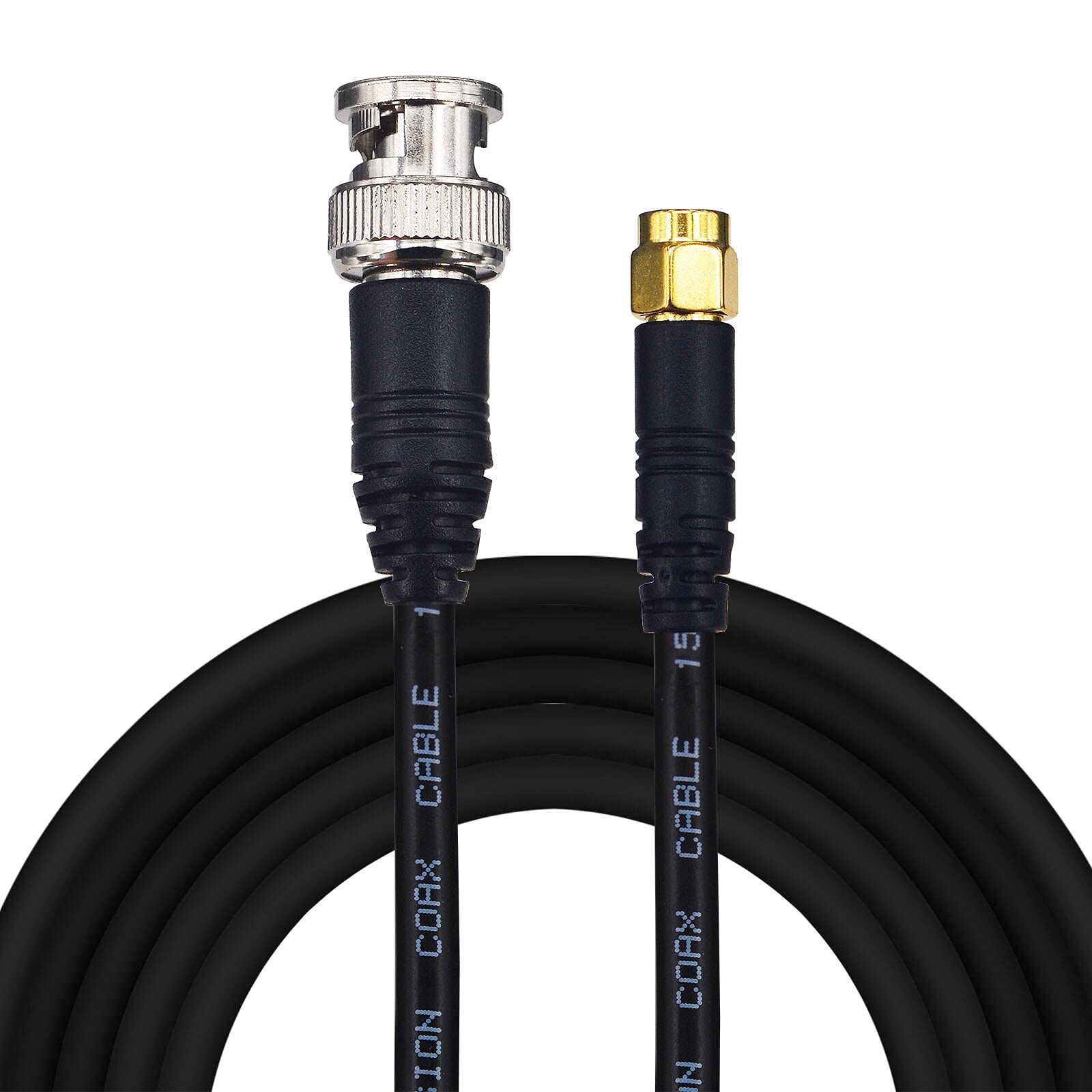 YILIANDUO BNC Cable SMA Male to BNC Male Adapter Low Loss RG58 Grade Coaxial Molded Cable 2M for Video Security Camera CCTV Systems Oscilloscope