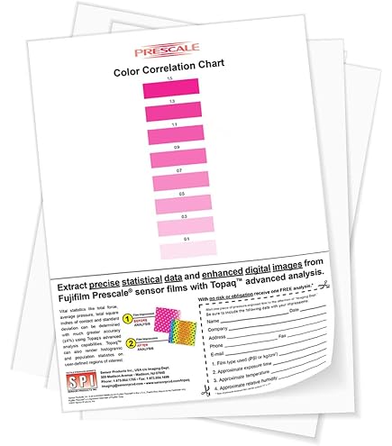 Fujifilm Prescale Ultra Extreme Low Pressure Indicating Film – 4.2” X 3” Sample, Measures 0.87-7.3 PSI Surface Pressure