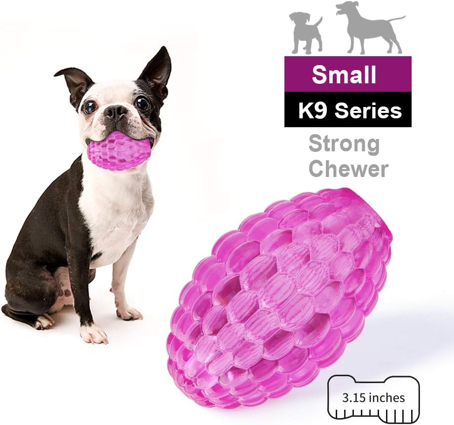 EETOYS K9 Max Series Durable Dog Toys for Aggressive Chewers Lifetime Replacement Guaranteed Dog Ball Treat Dispensing Ball Made with TPE Rubber for Large Medium Small Dogs and Puppies