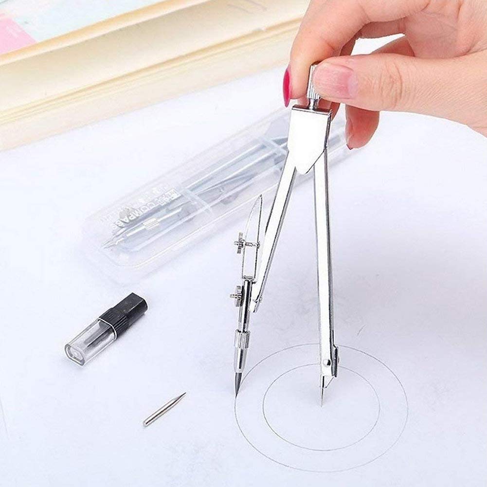 2 Pack Drawing Compass Math Geometry Tools