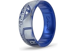 Enso Rings Wizarding World of Harry Potter Collection - Comfortable Silicone Rings - Hogwarts Houses to Deathly Hollows