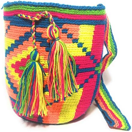 Mochila Wayuu MINI Ethnic 100% hand Woven Shoulder Bag Multicolor