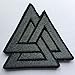 SpaceAuto Valhalla Valknut Triangle Symbol Nordic Viking Odin Military Tactical Morale Badge Hook & Loop Fastener Patch 2.68