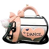 I Love Dance Christmas Ornament – Holiday Tree Decoration Ballerina Gift for Dancers, Ballet, Jazz, Tap or Hip-Hop Enthusiasts, Pink Dance Bag Holiday Keepsake (Pink Black)