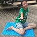 nemoyard 2 Pcs Pebble Foot Massage Mat Health Care Acupressure Shiatsu Circulation Reflexology, Sports Mat for Pain Relief and Body Health(Blue)