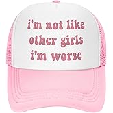 You Find It Offensive? I Find It Funny Trucker Hats for Women Pink Men Funny Slogan Pink Hats for Men
