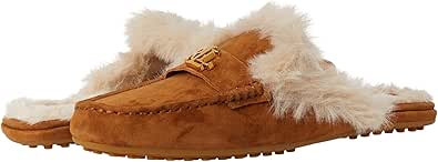 Lauren Ralph Lauren Savanah FauxFur Trim Suede Mule
