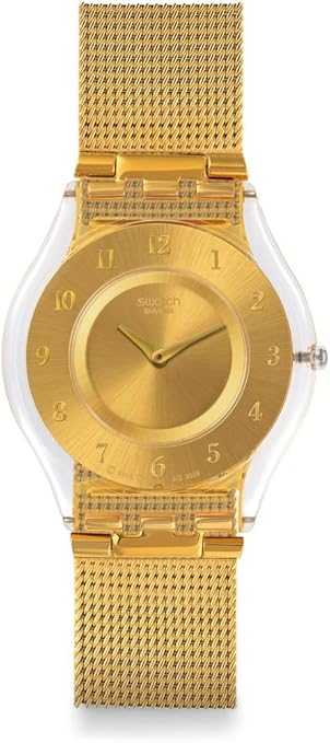 Swatch Reloj Digital para Mujer de Cuarzo con Correa en Acero Inoxidable SFK355M