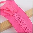 #20 Super Large Tamaño Grande Disponible Separating Plastic Zipper Rose Red Heavy Duty Zippers 10 inches Long with 1 Sliders for DIY Sewing Tailor Crafts Bags or Adornment (Rose Red 2 Pcs)