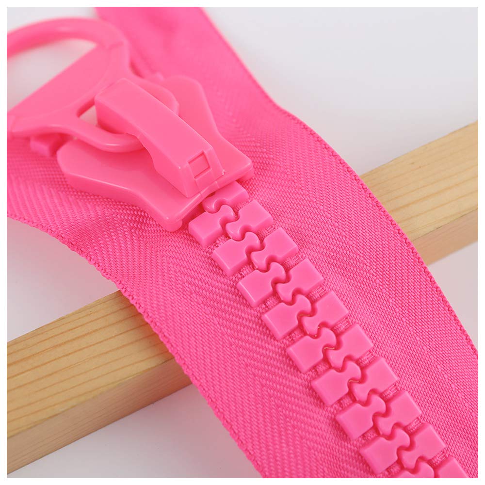 Photo 1 of #20 Super Large Tamaño Grande Disponible Separating Plastic Zipper Rose Red Heavy Duty Zippers 10 inches Long with 1 Sliders for DIY Sewing Tailor Crafts Bags or Adornment (Rose Red 2 Pcs)