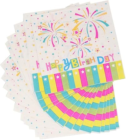 20 piezas baby party servilleta fiesta de bautismo infantil servilletas de papel decorativo baby shower fuegos artificiales