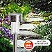 Cynkie Solar Garden Lights Outdoor 12 Pack, LED Solar Powered Pathway Lights, Stainless Steel Landscape Lighting for Lawn, Patio, Yard, Walkway, Driveway