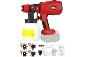 TAINGWEI Cordless Paint Sprayer for Milwaukee M18 18v Battery,200W HVLP Paint Sprayer Gun with Brushless Motor for Cabinets Cars Walls Furniture House Painting (Tool Only)