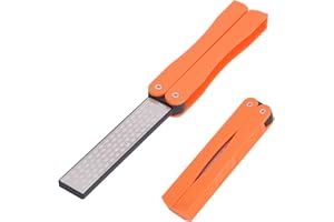 Double Sided Diamond Sharpener Stone 400/600 Grit Foldable Knife Sharpener with Non-Slip Handle for Kitchen Outdoor Knives