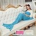 AOSILEY Think-Plus Christmas Mermaid Tail Blanket Handmade Crochet and Mermaid Blanket, Super Warm Soft All Seasons Living Room Sleeping Blankets Bag, for Kids Adult (71