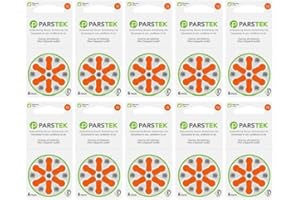ParsTek Hearing Aid Batteries | Size 13 | Zinc-Air & Mercury Free | Long Lasting | 1.45V | 60 Batteries