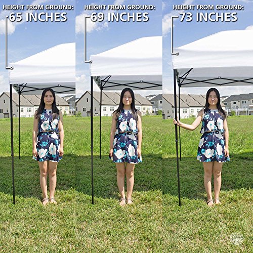 Punchau Pop Up Canopy Tent with Removable Sidewall 10 x 10 Feet, White - UV Coated, Waterproof Instant Outdoor Party Gazebo Tent