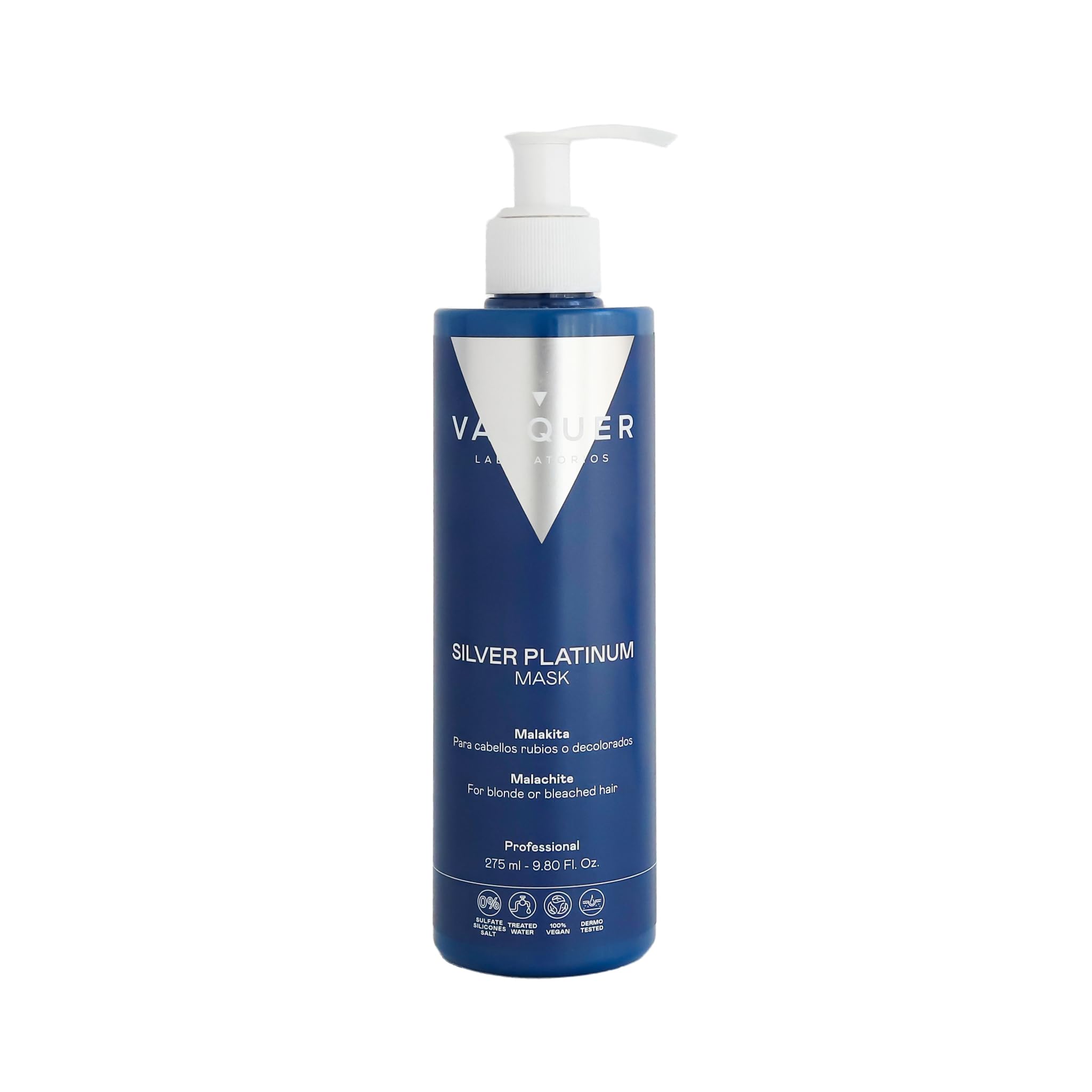 VALQUER Silver Platinum Purple Toning Hair Mask | Repairs Blonde White Grey or Bleached Hair | Neutralises Yellow and Orange Tones with Malachite and Panthenol | Vegan | 275 ml