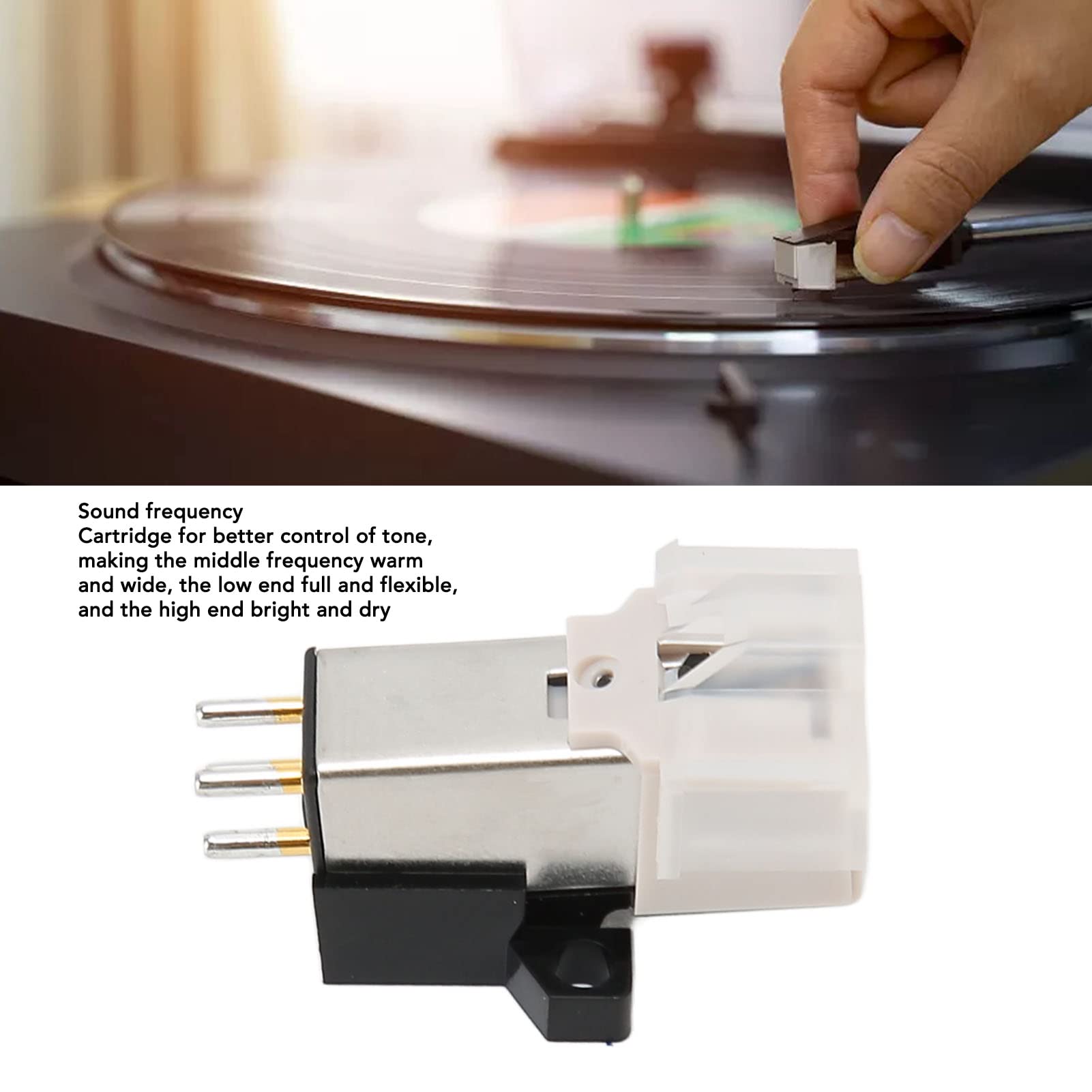 AT-3600L Magnetic Cartridge, Moving Magnet Turntable Cartridge Replacement Magnetic Cartridge for Record Player at 3600L