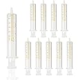 Jiaxix 10 Pack 10ml Glass Syringe With Caps
