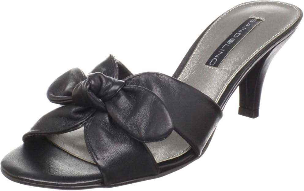 Amazon.com | Bandolino Women's Quelinda Sandal, Black Leather, 9.5 M US | Sandals