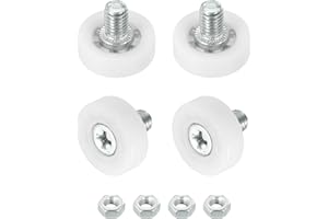 MECCANIXITY Drawer Rollers Nylon Cabinet Drawer Pulley Replacement Wheels Bearing 19mm Drawer Positioning Roller Slide Guides