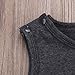 Albee Yang Kids Baby Girl Sleeveless Jumpers Rompers Bodysuit Playsuit Outfits (1-2 Year, Brown)