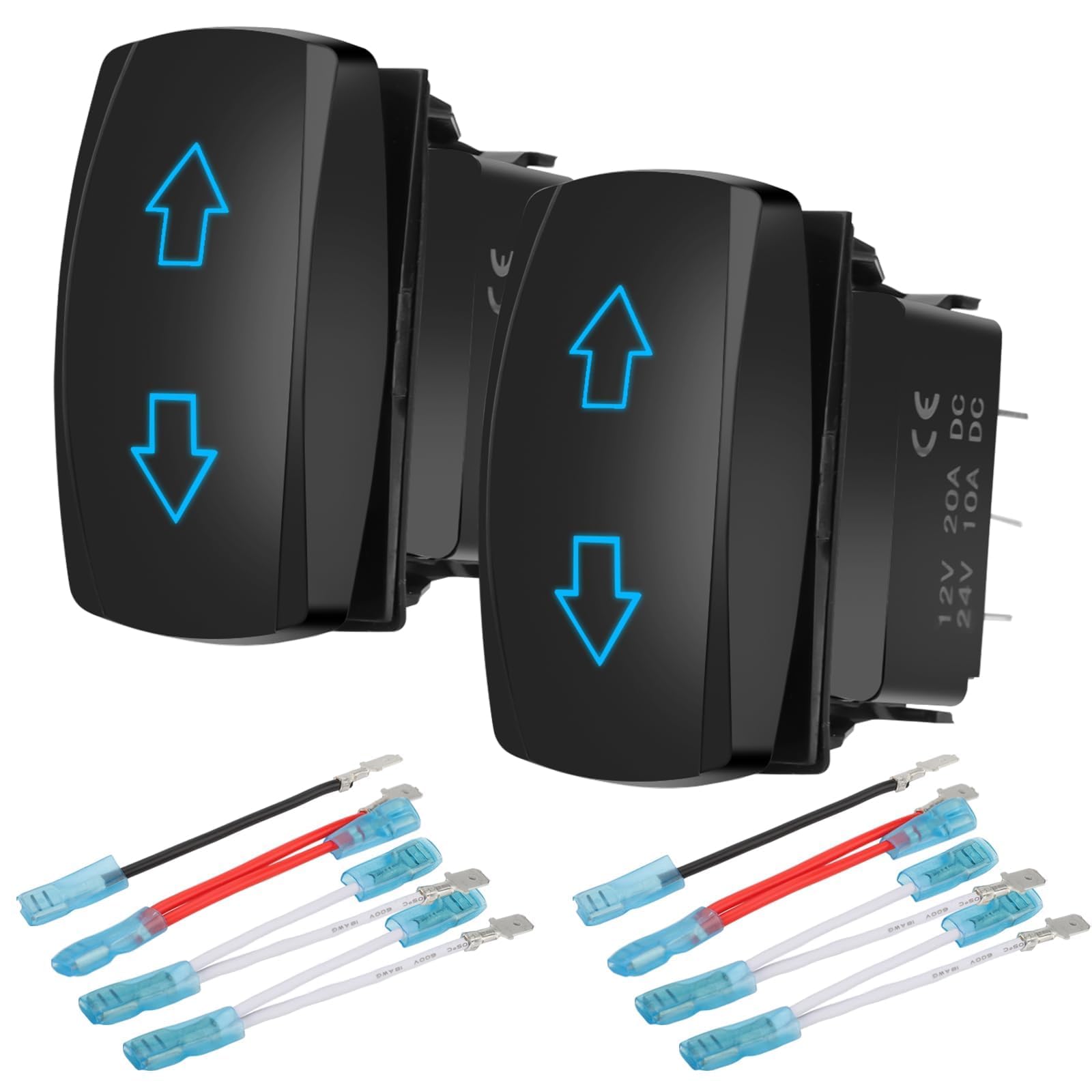 Photo 1 of Linkstyle Momentary Rocker Switch, DPDT 20A ON-Off-ON Up/Down Motor Polarity Reverse Momentary Toggle Switch for Car RV Truck