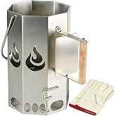 Bottom‑Release Charcoal Chimney Starter, Heavy‑Duty Steel Charcoal starter