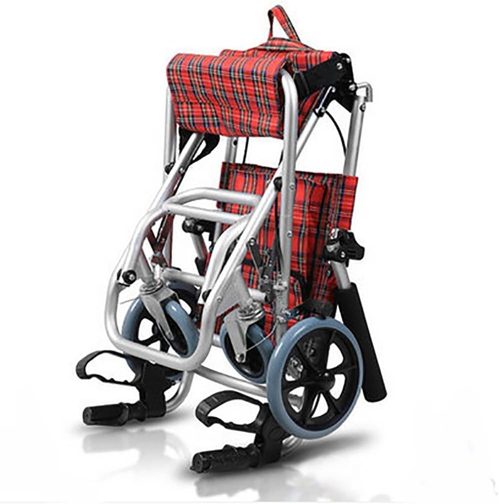 wheelchair G&M Lightweight Aluminum AlloWheelchair Folding Lightweight Handcart Children 's Elderly Traveling Portable Aircraft