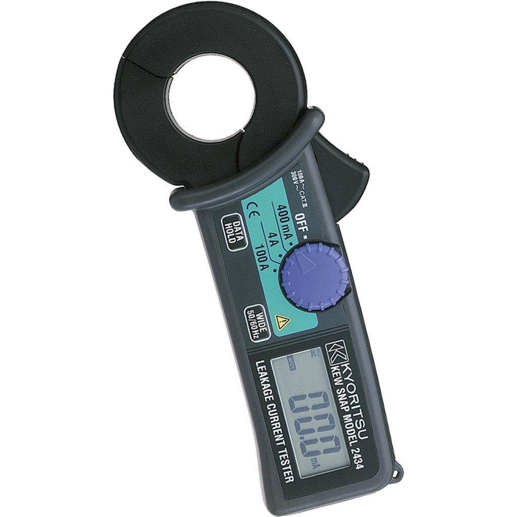 VEMER VE754400 Model KEW 2434 Kyoritsu KEW 2434 Digital Ammeter Clamp for AC Loose Currents, Grey