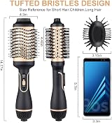 Torchtree Hair Dryer Hot Air Brush 4 in 1 Ionic Styler Straightener Curler Gold view 7