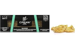 Cipriani Food Tagliolini Egg Pasta Noodles - 30% High Protein Italian Pasta, Extra Thin Egg Noodle Pasta from Italy, Non-GMO & Kosher - 250 Gram (Pack of 2)