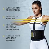 CAMBIVO Waist Trimmer Belt for Men Women, Sweat Belt, Core Support, Black view 3