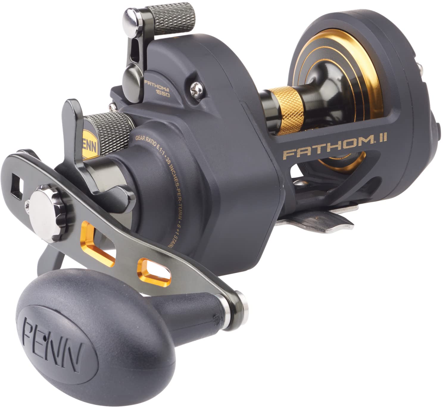 Penn Unisex'S Fathom II Star Drag Reel, 7 Brg, 6.1.1, Rnd,355/12#, Multi, One Size