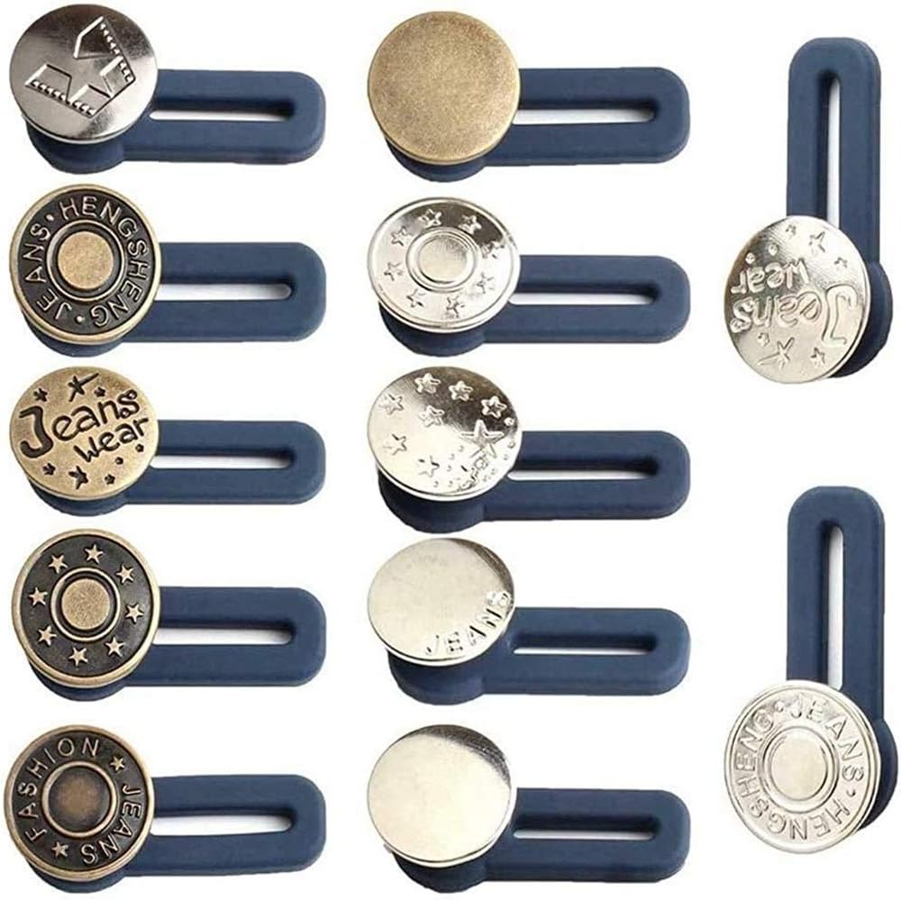 20 Boutons à Visser Pour Jeans - Ø14mm Laiton Bronze - Ajusteur De Taille De Pantalon