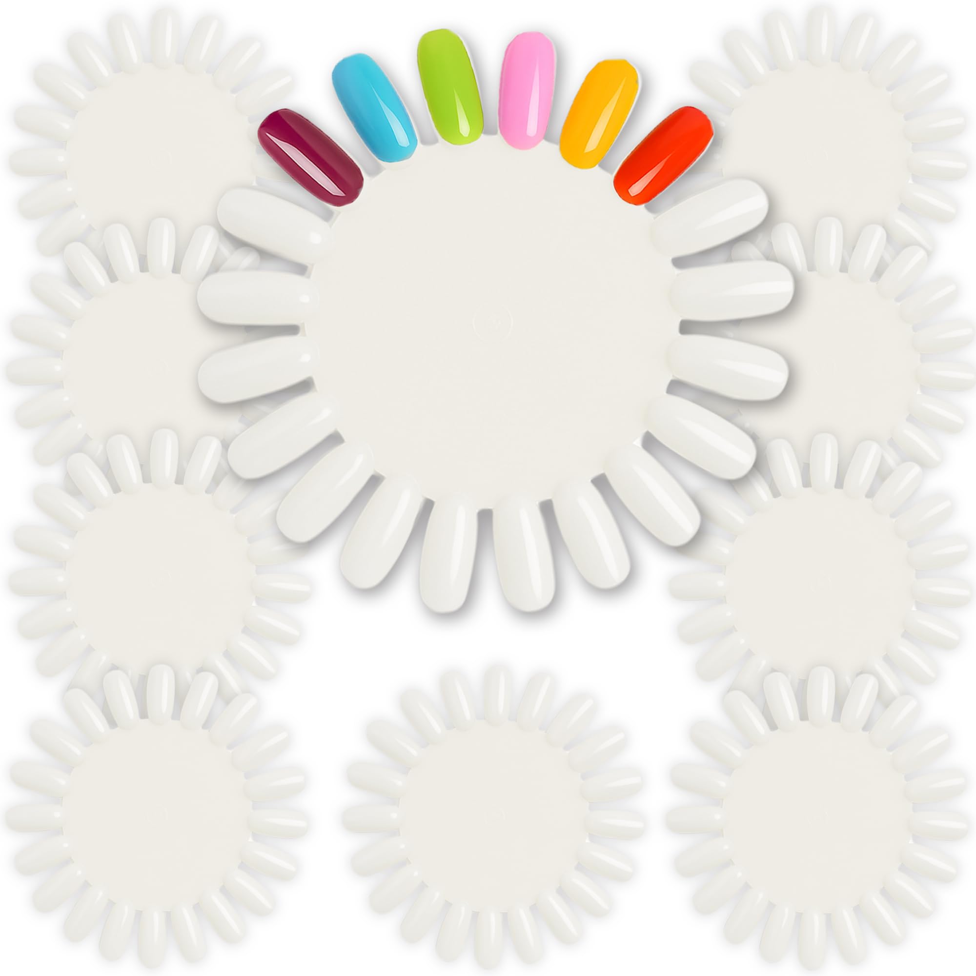 200 Nail Swatches Practice Nails, Nail Colour Swatches and Practice Nails Swatch Sticks Practice Kit x 10 Discs