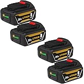 Ibanti 4 Packs 10000mAh Replacement for 20V Max Battery