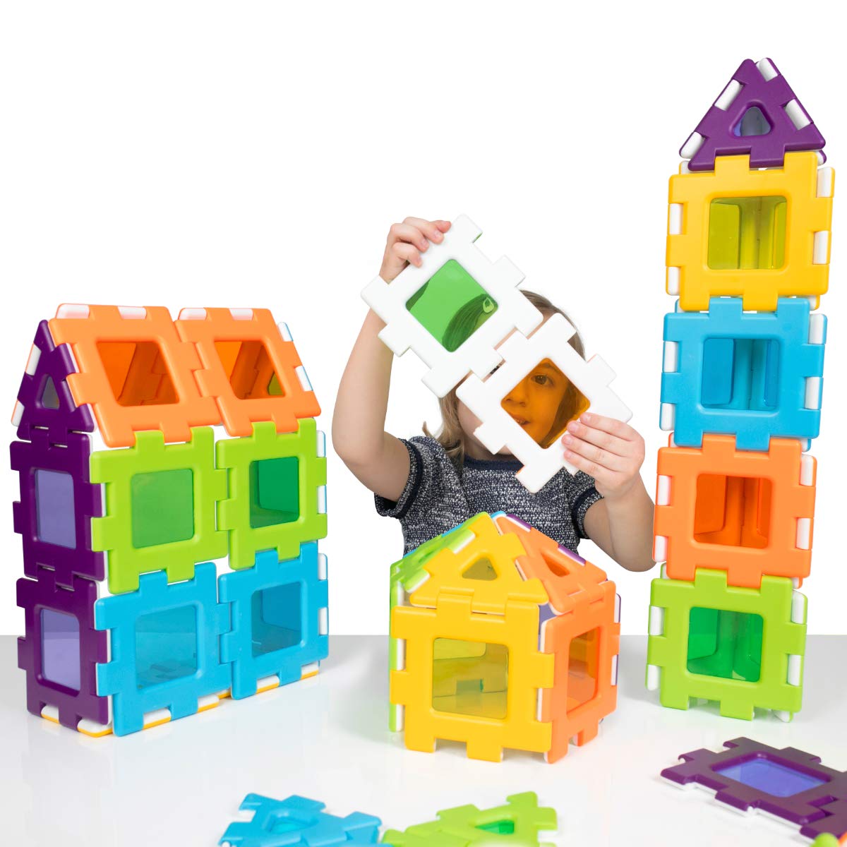 Polydron My First Windows - Early Years Multi Coloured Indoor Construction Toy - Age 2 + - 72 Pieces