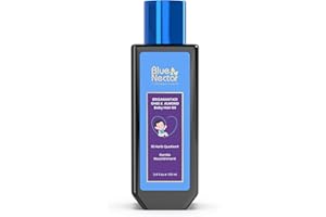 Blue Nectar Ayurvedic Baby Hair Oil with Organic Ghee, Almond Oil, Coconut Oil & Olive Oil for Hair and Scalp(18 Herbs, 3.38 Fl Oz)